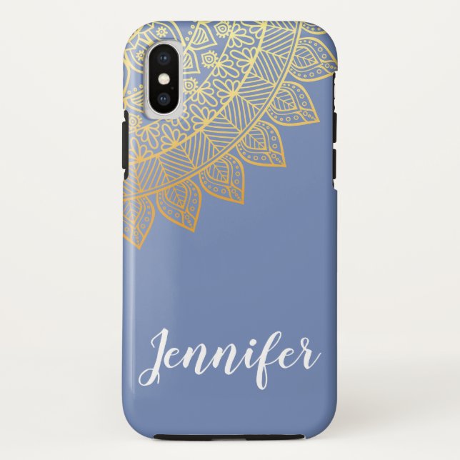 Capa Para iPhone, Case-Mate Padrão Tribal Chic 2 / Azul (Verso)