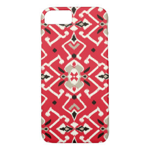Capa iPhone 8/7 Padrão tribal vermelho-branco preto branco-chic
