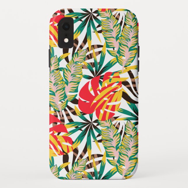 Capa Para iPhone, Case-Mate Padrão tropical brilhante (Verso)