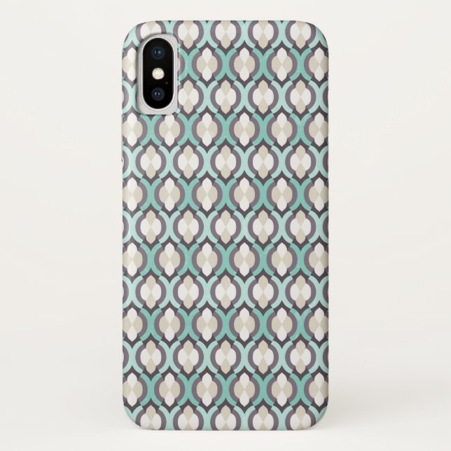 Capa Para iPhone, Case-Mate Padrão Turquesa Marroquino (Verso)