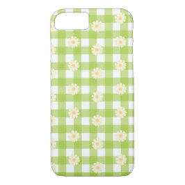 Capa iPhone 8/7 Padrão Verde Daisy Gingham