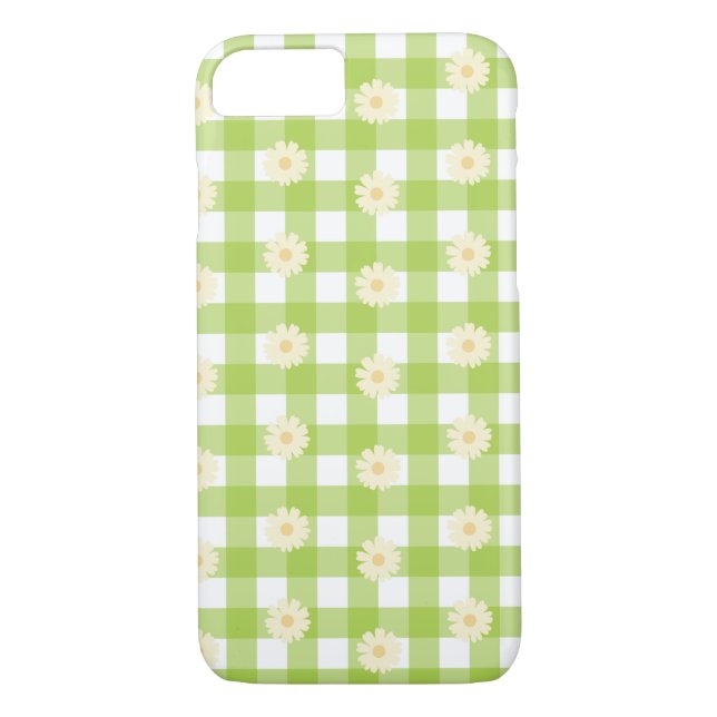 Capa Para iPhone, Case-Mate Padrão Verde Daisy Gingham (Verso)