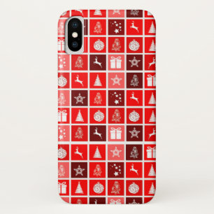Capa Para iPhone Da Case-Mate Padrão Vermelho de Férias de Natal