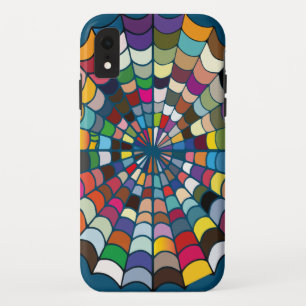 Capa Para iPhone Da Case-Mate Padrão Web de aranha com várias cores distorcida