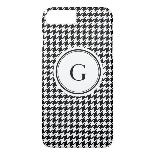 Capa Para iPhone, Case-Mate Padrão xadrez preto e branco chique e sofisticado (Verso)