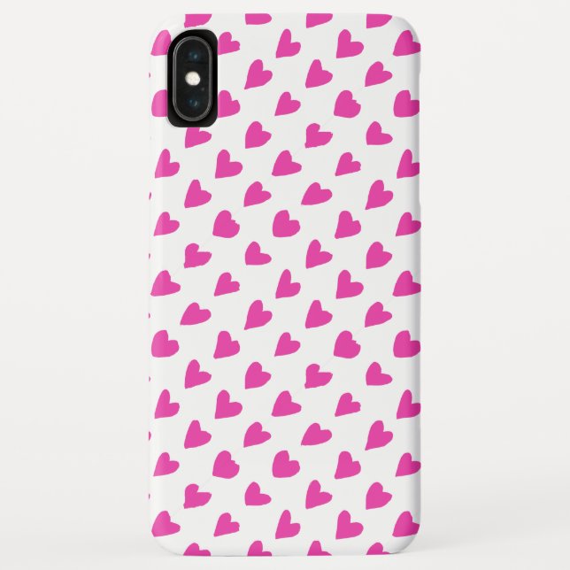 Capa Para iPhone, Case-Mate Padrões de corações vermelhos brancos (Verso)