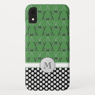 Capa Para iPhone Da Case-Mate padrões de golfe monogramas preto