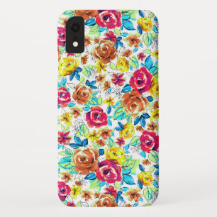 Capa Para iPhone Da Case-Mate Padrões de rosas vintage coloridas fofas