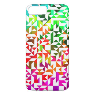 Capa iPhone 8 Plus/7 Plus Padrões geométricos brancos e brancos