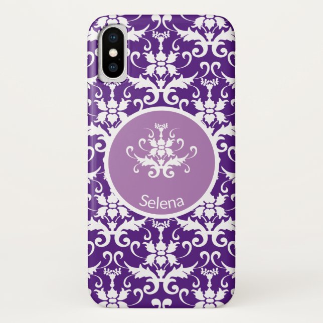 Capa Para iPhone, Case-Mate Padronização de Damasco do ornamentado (Verso)