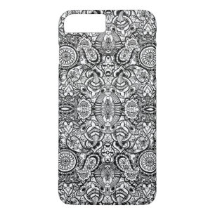 Capa iPhone 8 Plus/7 Plus Paela floral branca e branca, branca, branca e bra