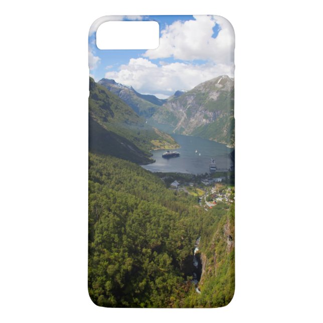 Capa Para iPhone, Case-Mate Paisagem do fiorde de Geiranger, Noruega (Verso)