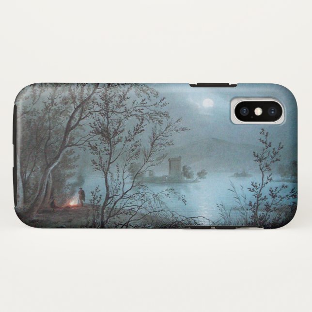 CAPA PARA iPhone, Case-Mate  PAISAGEM ROMÂNTICA DE NOTURNA EM AZUL (Verso (Horizontal))