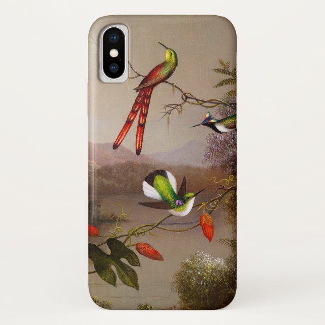 Capa Para iPhone, Case-Mate Paisagem tropical com dez beija-flores (Verso)