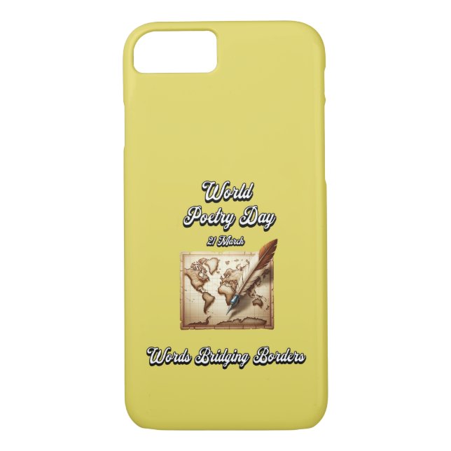 Capa Para iPhone, Case-Mate Palavras 'Bridging Borders'. Dia Mundial da Poesia (Verso)