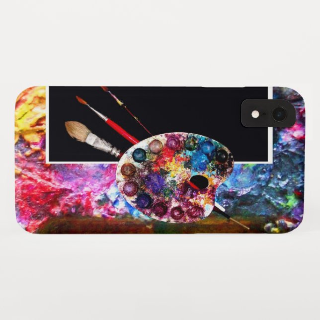 Capa Para iPhone, Case-Mate PALETA DE COR ARTISTA, Preto (Verso (Horizontal))