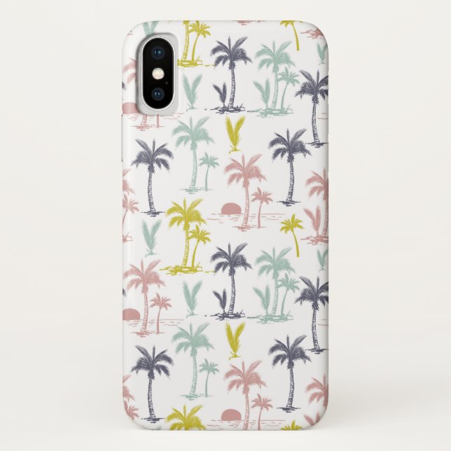 Capa Para iPhone, Case-Mate Palmeira Pastel pelo teste padrão da praia (Verso)
