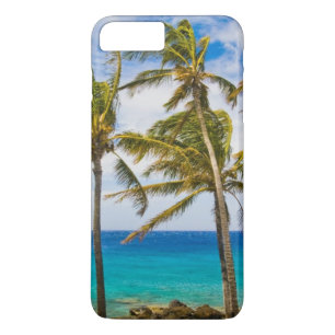 Capa iPhone 8 Plus/7 Plus Palmeiras de coco (Cocos nucifera) balançando ao