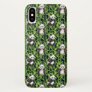 Capa Para iPhone Da Case-Mate Panda com teste padrão de bambu da aguarela
