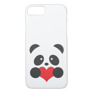 Capa iPhone 8/7 Panda com um coração
