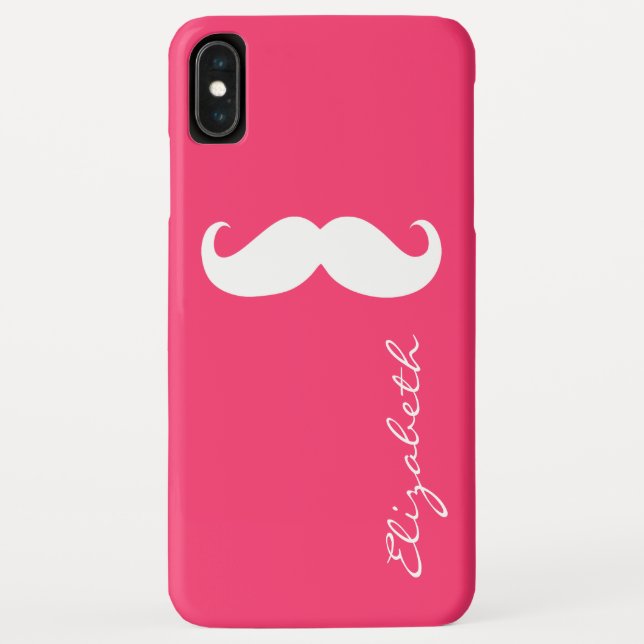 Capa Para iPhone, Case-Mate Pano rosa quente com bigode (Verso)