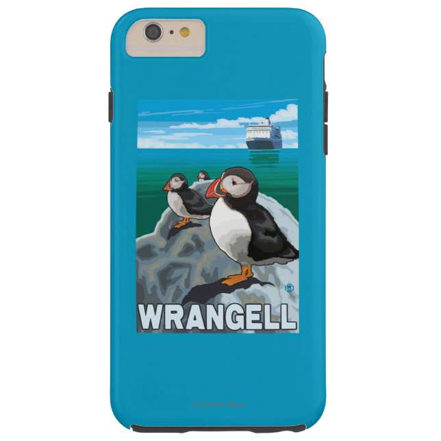 Capa Para iPhone, Case-Mate Papagaio-do-mar & navio de cruzeiros - Wrangell, (Verso)