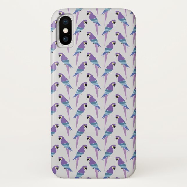 Capa Para iPhone, Case-Mate Papagaios roxos (Verso)