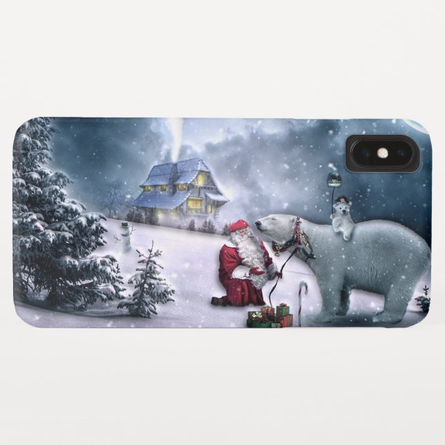 Capa Para iPhone, Case-Mate Papai Noel e Urso Polar (Verso (Horizontal))