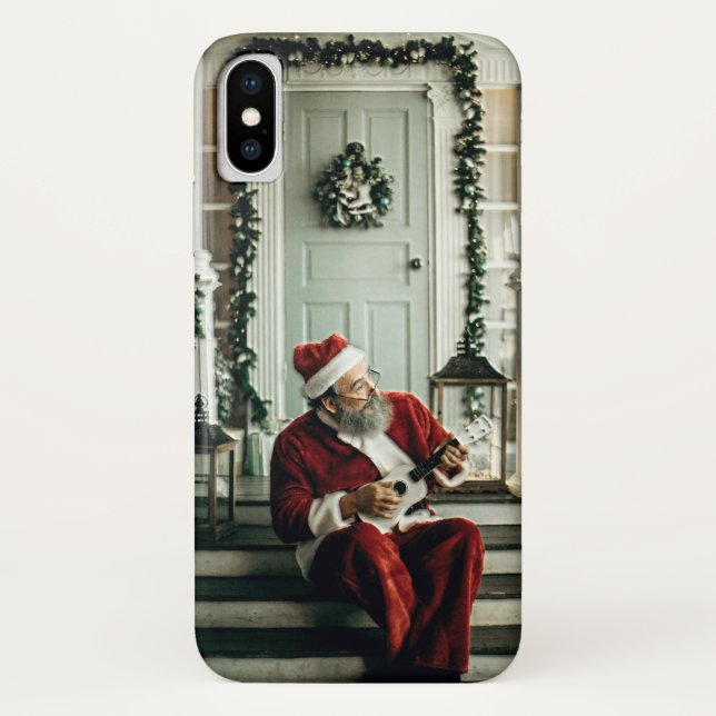 Capa Para iPhone, Case-Mate Papai Noel tocando música (Verso)