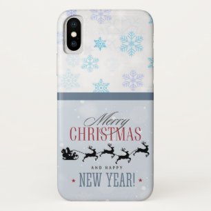 Capa Para iPhone Da Case-Mate Papais noeis e sua Reindeer Voadora Silhouette Nat