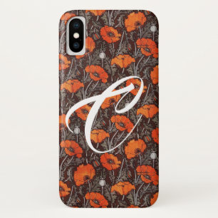 Capa Para iPhone Da Case-Mate PAPÉIS VERMELHOS Monograma Branco Blavo Floral Pap