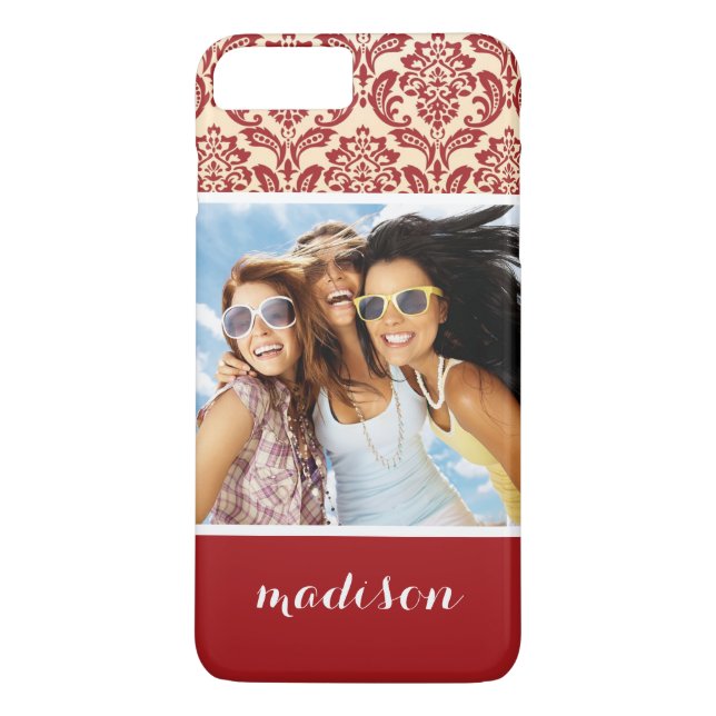 Capa Para iPhone, Case-Mate Papel de parede de Cor damasco de Fotografias e No (Verso)