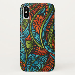 Capa Para iPhone X Papel de parede étnico abstrato