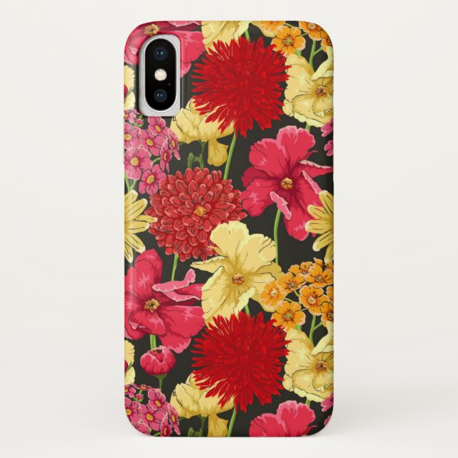 Capa Para iPhone, Case-Mate Papel de parede floral no estilo da aguarela (Verso)