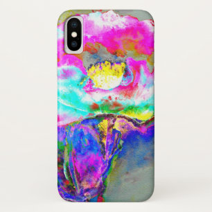 Capa Para iPhone Da Case-Mate Papoila cor-de-rosa, pintura floral aquosa