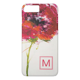 Capa Para iPhone Da Case-Mate Papoila do monograma no branco
