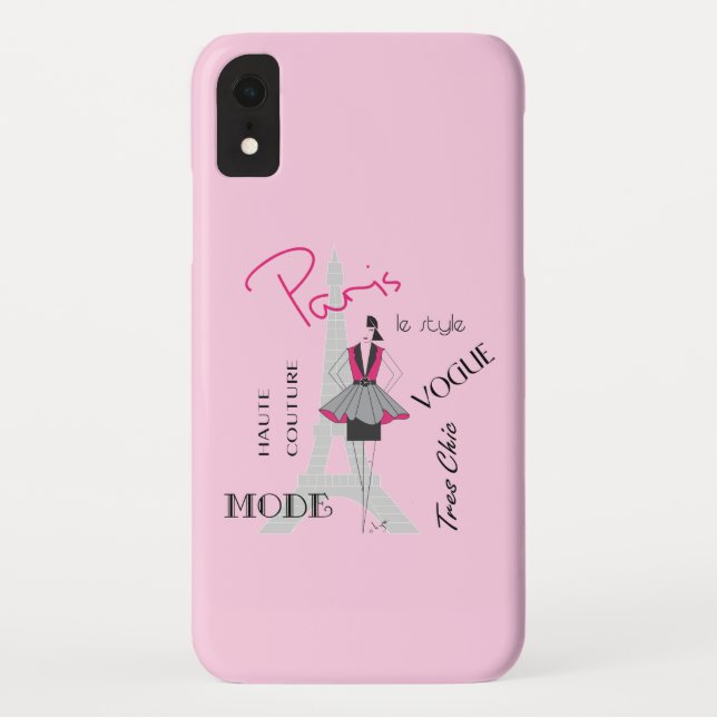 Capa Para iPhone, Case-Mate Paris Eiffel Tower Fashion Rosa (Verso)