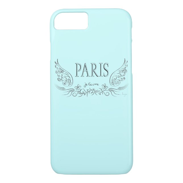 Capa Para iPhone, Case-Mate PARIS Je t'aime, eu te amo iPhone 7 Case (Verso)
