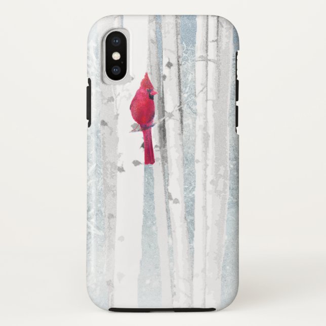 Capa Para iPhone, Case-Mate Pássaro Cardeal Vermelho em bela árvore de passari (Verso)