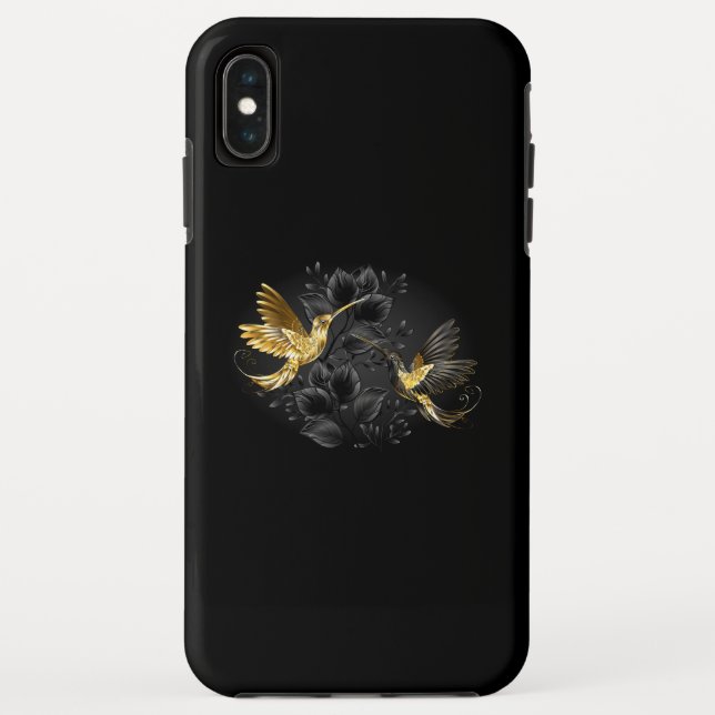 Capa Para iPhone, Case-Mate Pássaro Humino Negro e Dourado (Verso)
