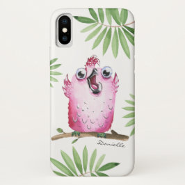 Capa Para iPhone Da Case-Mate Pássaro rosa engraçado com seu nome