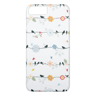 Capa Para iPhone Da Case-Mate Pássaros femininos em um fio e em flores