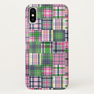 Capa Para iPhone Da Case-Mate Patches de Madras Rosa-Xadrez de Verão