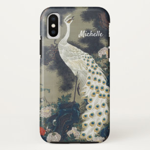 Capa Para iPhone Da Case-Mate Pavão branco bonito no pinheiro