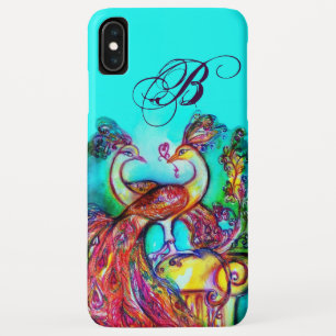 CAPA PARA iPhone XS MAX PAVÕES NO MONOGRAMA DO AMOR