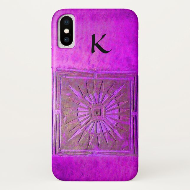 Capa Para iPhone, Case-Mate Pawnee da madrugada, preto, monograma (Verso)
