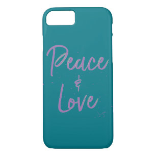 Capa iPhone 8/7 PEACE-and-Love-Purple