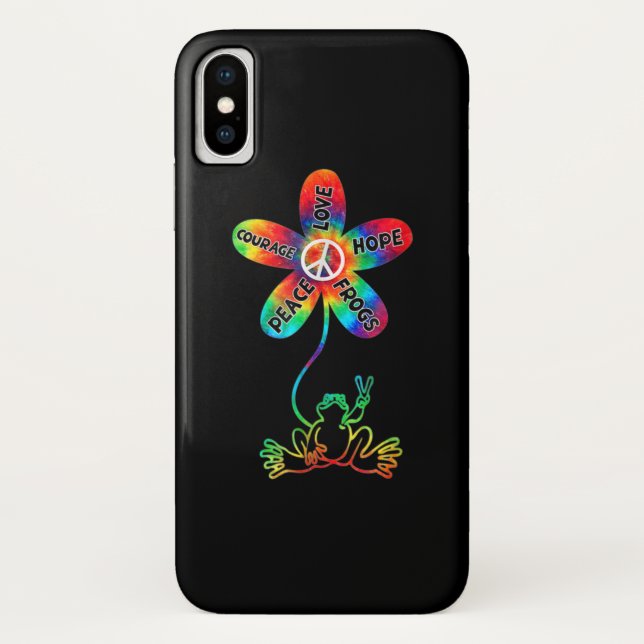 Capa Para iPhone, Case-Mate Peace Courage Love Hope Sapos Hippie (Verso)