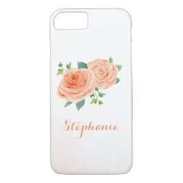 Capa Para iPhone Da Case-Mate Peach Rosa Bonito Watercolor