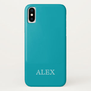 Capa Para iPhone Da Case-Mate PEACOCK BLUE Solid Background iPhone X Case